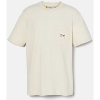 Textil Homem T-shirts offwhite e Pólos Timberland TB0A66DS ROCK POCKET-CR31 UNDYED Branco