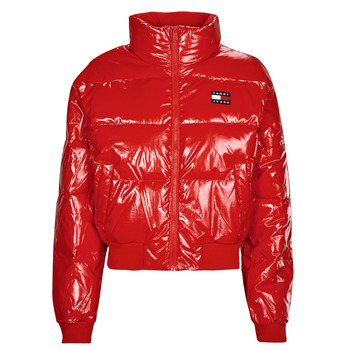Textil Mulher Quispos 0IM Tommy Jeans TJW BADGE GLOSSY PUFFER Vermelho