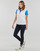 Textil Mulher Quispos Tommy Hilfiger Tommy Jeans Jeans mit Logo-Stickerei Blau Branco