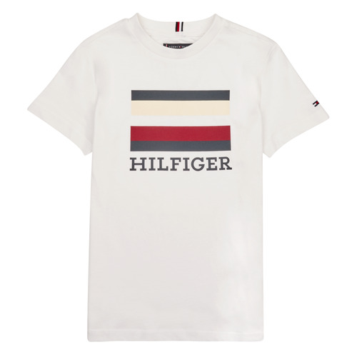 Textil Rapaz The Animals Obse Tommy Hilfiger TH LOGO TEE S/S Branco