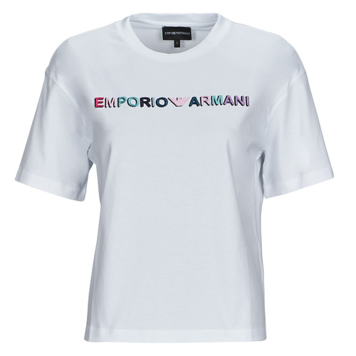 Textil Mulher T-Shirt mangas curtas Emporio amp Armani 6R2T7S Branco