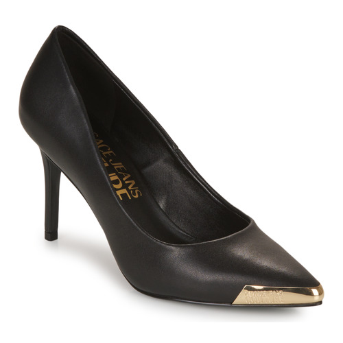 Sapatos Mulher Escarpim Versace Jeans Slide Couture 75VA3S50 Preto / Ouro