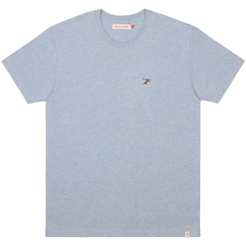 Textil Homem T-shirt Regular 1340 Sha Revolution T-Shirt Regular 1308 RUN - Light Blue Azul