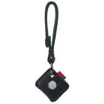 Acessórios Porta-chaves Herschel Keychain + Tile Black Pebbled Leather PRETO