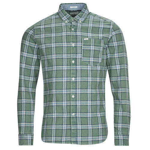 Textil Homem Camisas mangas comprida Pepe clara CROW Verde