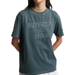 Textil Mulher T-Shirt mangas curtas Superdry  Cinza