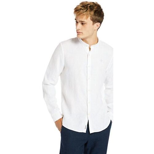 Textil Homem Camisas mangas comprida Timberland TB0A2DC11001 - KOREAN SHIRT-1001 - WHITE Branco