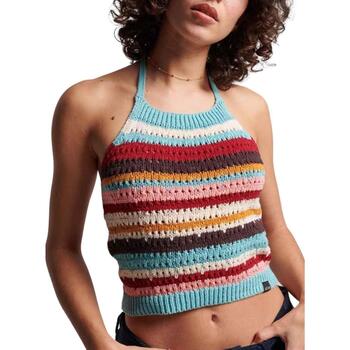 Textil Mulher Short Sleeve Classic Collar Shirt in Organic Handkerchief Linen Superdry  Multicolor