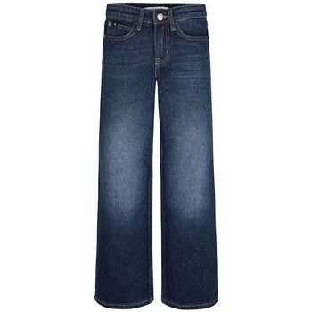 Textil Rapariga Calças de ganga Calvin Around Klein Jeans IG0IG01883 WIDE-IBJ RED CAST DARK BLUE Preto
