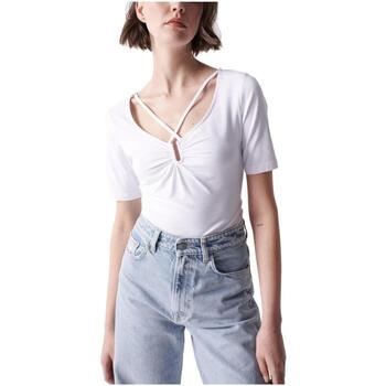 Textil Mulher T-Shirt mangas curtas Salsa  Branco