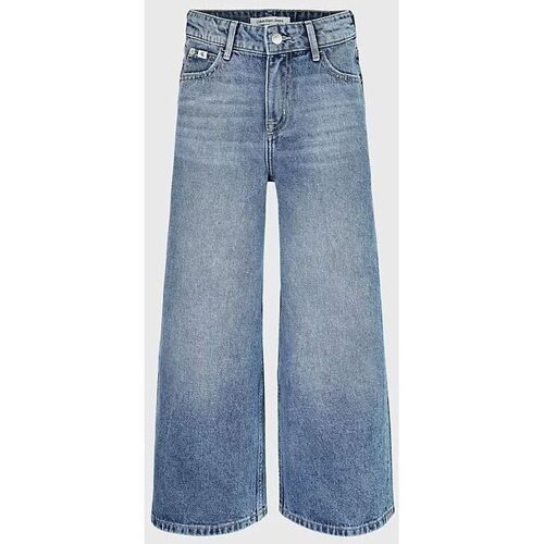 Textil Rapariga Calças de ganga Calvin K60K609607 Klein Jeans IG0IG01892 WIDE-1AA VISUAL LIGHT BLUE Azul
