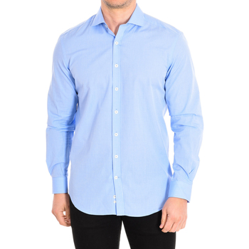 Textil Homem Camisas mangas comprida CafÃ© Coton FILAFIL03-33LS Azul