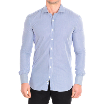 Textil Homem Camisas mangas comprida Cafe' Coton FORFAR05-55DCSLIM Azul