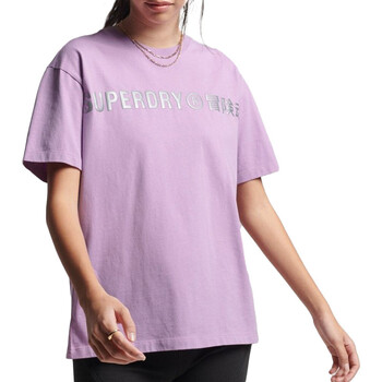 Textil Mulher T-shirt Horspit Noit Buu M500 Superdry  Violeta