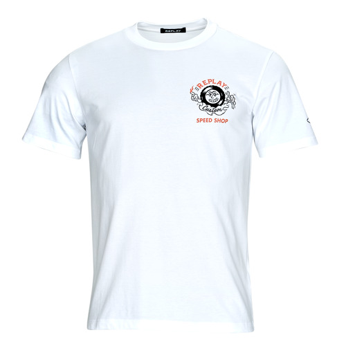 Teshort-sleeve Homem T-Shirt mangas curtas Replay M6673 Branco