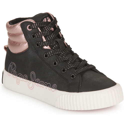 Sapatos Rapariga Love Moschino Skinny JEANS Dark met lage taille in zwart Pepe JEANS Dark OTTIS PADDED Preto / Rosa