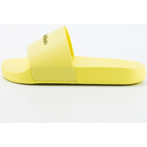 Sapatos Homem Chinelos Large Womens Wallet CALVIN KLEIN Re-Lock logo-print Z A Wallet Lg Perf K60K609485 BAX Chanclas  en color amarillo para caballero Amarelo