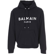 Balmain Kids metallic logo-embossed hooded jumper dress