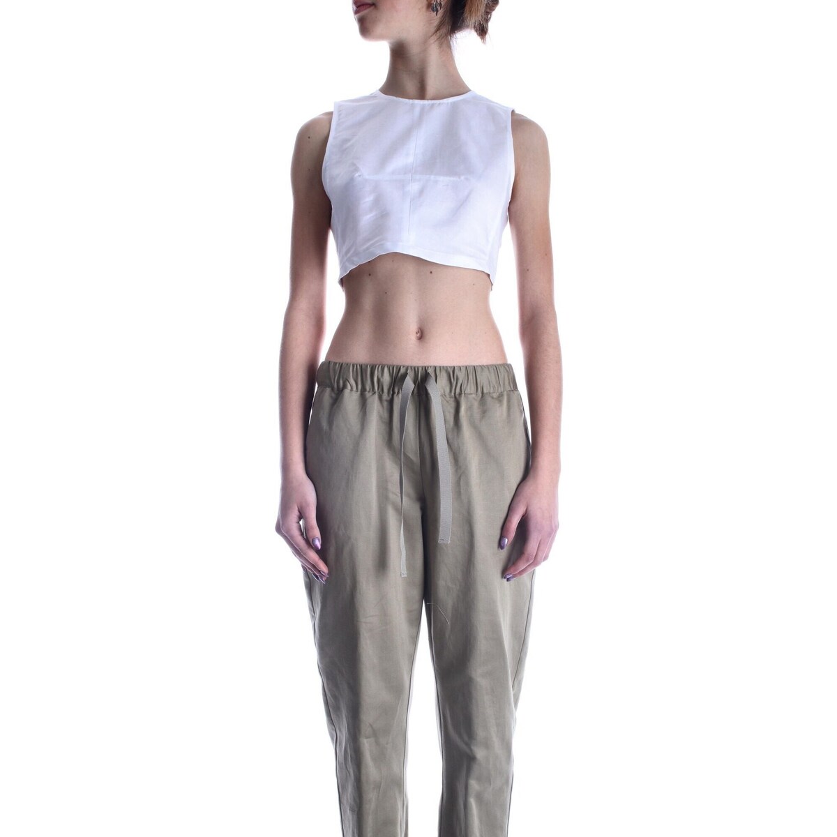 Textil Mulher Tops sem mangas Semicouture S3SQ09 Branco