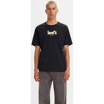 Textil Homem T-shirts e Pólos Levi's 16143 0826 - RELAXED TEE-CAVIAR Preto