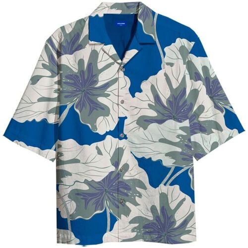 Textil Homem Camisas mangas comprida Jack & Jones 12241163 RESORT-NAUTICAL BLUE Azul