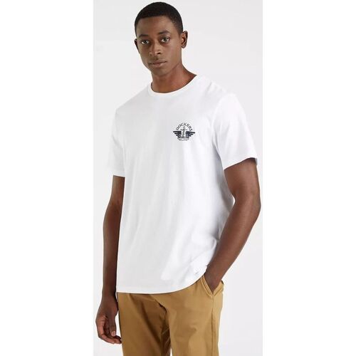 Textil Homem T-shirts Sportswear e Pólos Dockers A1103 0069 GRAPHIC TEE-LUCENT WHITE Branco