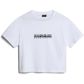 Textil Mulher T-Shirt mangas curtas Napapijri Saco de desporto Branco