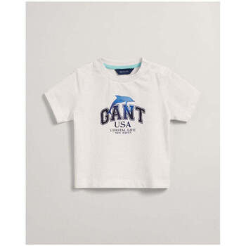 Textil Rapaz Quadros / telas Gant Kids 505175-110-1-12 Branco