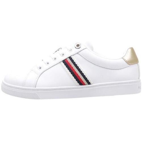 Sapatos Mulher Sapatilhas Tommy Statement Hilfiger CORPORATE WEBBING SNEAKER Branco