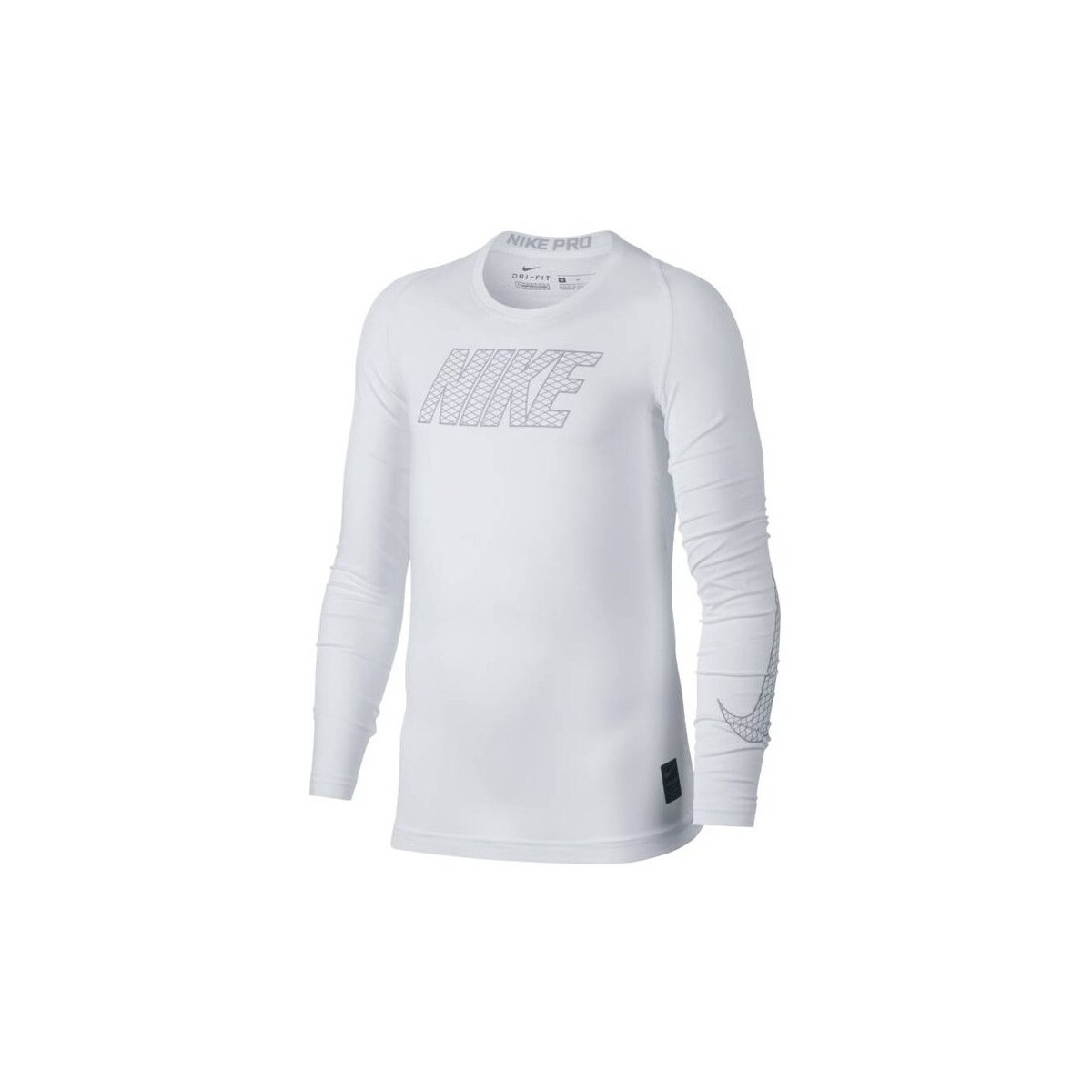Textil Rapaz T-Shirt mangas curtas Nike JR Pro Compresion Branco