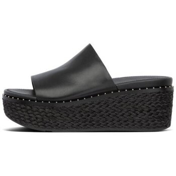 Sapatos Mulher Chinelos FitFlop ELOISE ESPADRILLE WEDGES BLACK Preto