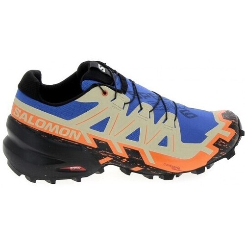 Sapatos ebony Sapatilhas de corrida Salomon Speedcross 6 Bleu Orange Azul