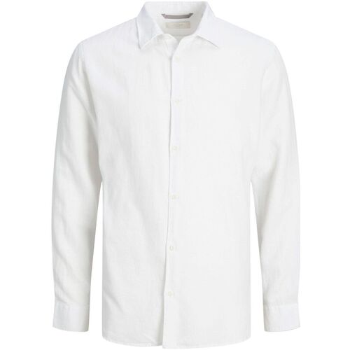 Textil Homem Camisas mangas comprida Jjirick Jjicon Shorts Ge 370 12225707 LAYNE-BRIGHT WHITE Branco
