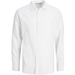 Textil Homem Camisas mangas comprida Jack & Jones 12225707 LAYNE-BRIGHT WHITE Branco