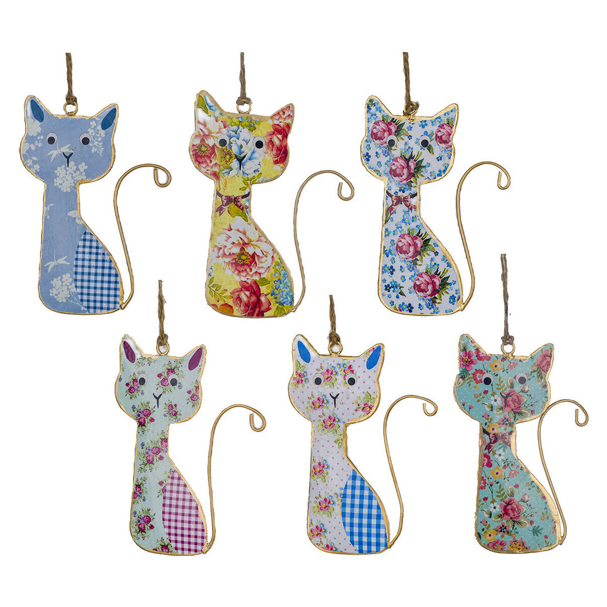 Relógios & jóias Pingentes Signes Grimalt 6 Unidades Pingentes De Gato Multicolor
