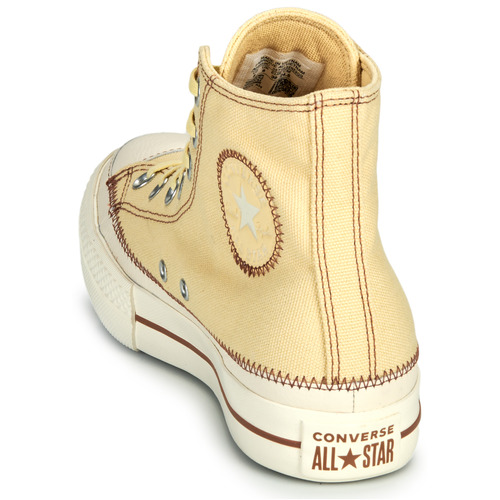 Converse CHUCK TAYLOR ALL STAR LIFT PLATFORM CONTRAST STITCHING Bege