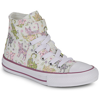 Sapatos Rapariga Sapatilhas de cano-Set Converse CHUCK TAYLOR ALL STAR EASY-ON FELINE FLORALS Branco / Multicolor