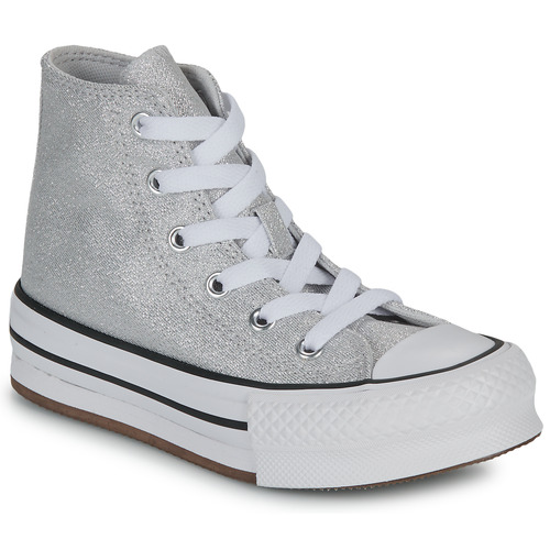 Sapatos Rapariga Sapatilhas de cano-alto sneakers Converse CHUCK TAYLOR ALL STAR EVA LIFT PLATFORM PRISM GLITTER Prata