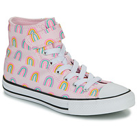 Sapatos Rapariga Sapatilhas de cano-alto gris Converse CHUCK TAYLOR ALL STAR EASY ON RAINBOWS Rosa / Multicolor