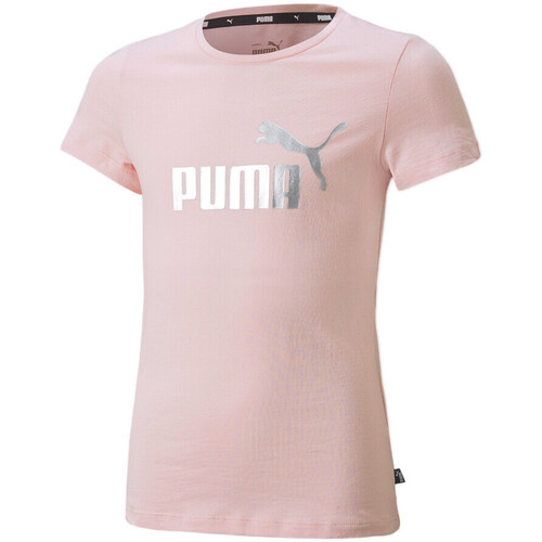 Textil Rapariga T-shirts Blue e Pólos Puma  Rosa