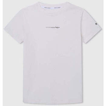Textil Rapaz T-shirts e Pólos Pepe jeans vintage PB503525-803-1-19 Branco