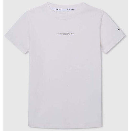 Textil Rapaz T-shirts e Pólos Pepe jeans vintage PB503525-803-1-19 Branco