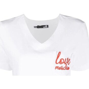Textil Mulher T-Shirt mangas curtas Love Moschino W4H9101M3876 Branco