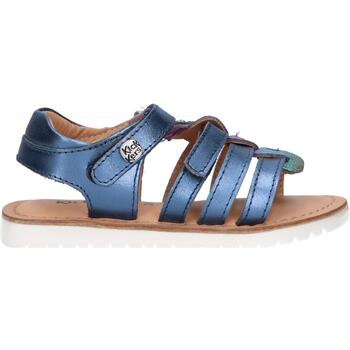 Sapatos Rapariga Sandálias Kickers 927352-30 BRAHMIA COW METAL Azul