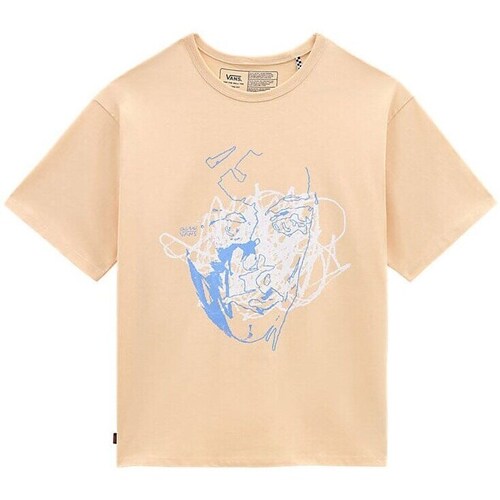Textil Homem T-Shirt mangas takashi Vans X Quasi Mask Otw Orange Bege