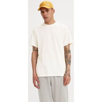 Textil Homem T-shirts e Pólos Levi's A3757 0007 - GOLD TAB TEE-WHITE Branco