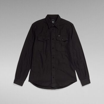 Textil Homem Camisas mangas comprida G-Star Raw D20165-7647 MARINE-B564 BLACK Preto