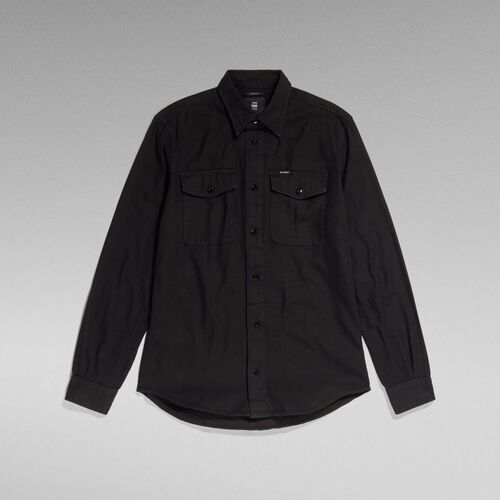 Textil Homem Camisas mangas comprida G-Star Raw D20165-7647 MARINE-B564 BLACK Preto