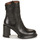 Sapatos Mulher Botins Alexander McQueen black buckle-up patent leather ankle boots LEG BOOTS Preto