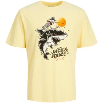 Textil Rapaz T-Shirt mangas curtas Jack & Jones  Amarelo